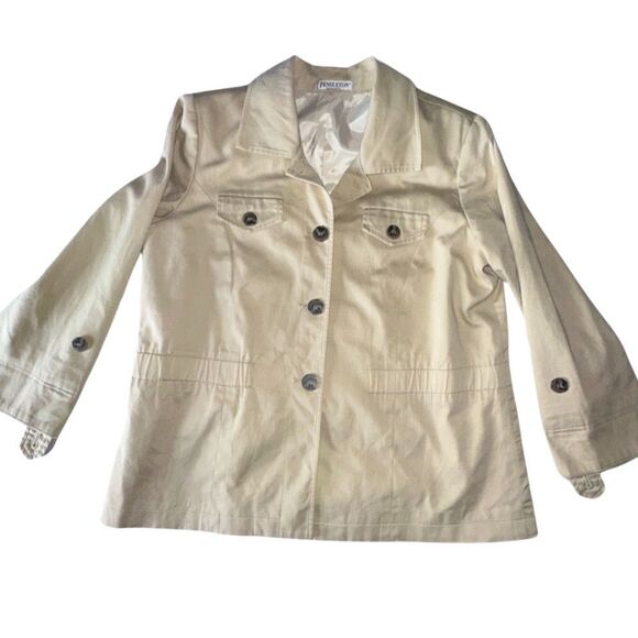 Pendleton Button Up Jacket w/ Button Cuffs Size 12 - Picture 1 of 9
